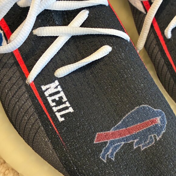Mens' Custom Buffalo Bills Sneakers Size 8.5 - Picture 7 of 8